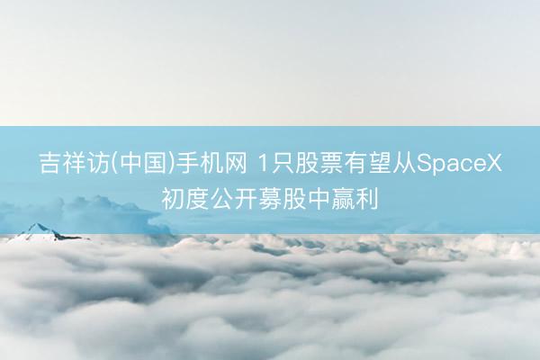 吉祥访(中国)手机网 1只股票有望从SpaceX初度公开募股中赢利