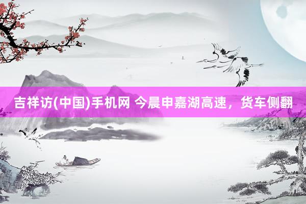 吉祥访(中国)手机网 今晨申嘉湖高速，货车侧翻